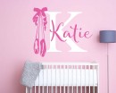 Personalized Name and Ballet Dance Shoes wall decal